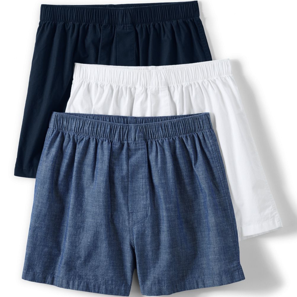 Men's Big Poplin Boxers 3 Pack