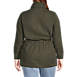 Women's Plus Size Cotton Hooded Jacket with Cargo Pockets, Back