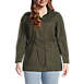 Women's Plus Size Cotton Hooded Jacket with Cargo Pockets, Front
