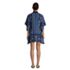 Women's Petite Cotton Poplin Button Down Kaftan Shirt Dress Swim Cover-up Print, Back