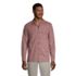 Men's Traditional Fit Textured Camp Collar Long Sleeve Shirt, Front