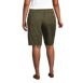 Women's Plus Size Mid Rise Elastic Waist Pull On 12" Knockabout Chino Bermuda Shorts, Back