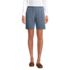 Women's Petite Mid Rise Elastic Waist Pull On 10" Chino Bermuda Shorts, Front