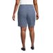 Women's Plus Size Mid Rise Elastic Waist Pull On 10" Knockabout Chino Bermuda Shorts, Back
