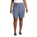 Women's Plus Size Mid Rise Elastic Waist Pull On 10" Knockabout Chino Bermuda Shorts, Front