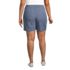 Women's Plus Size Mid Rise Elastic Waist Pull On 7" Chino Shorts, Back
