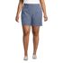 Women's Plus Size Mid Rise Elastic Waist Pull On 7" Chino Shorts, Front