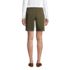 Women's Mid Rise Elastic Waist Pull On 10" Chino Bermuda Shorts, Back