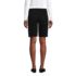 Women's Petite Mid Rise Elastic Waist Pull On 10" Chino Bermuda Shorts, Back