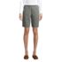 Women's Mid Rise Elastic Waist Pull On 10" Chino Bermuda Shorts, Front