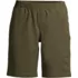 Women's Mid Rise Elastic Waist Pull On 10" Chino Bermuda Shorts, Front