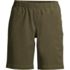 Women's Mid Rise Elastic Waist Pull On 10" Chino Bermuda Shorts, Front