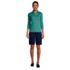 Women's Petite Mid Rise Elastic Waist Pull On 12 inch Chino Bermuda Shorts, alternative image