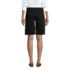Women's Petite Mid Rise Elastic Waist Pull On 12 inch Chino Bermuda Shorts, Back