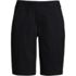 Women's Petite Mid Rise Elastic Waist Pull On 12 inch Chino Bermuda Shorts, Front