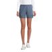 Women's Mid Rise Elastic Waist Pull On 7" Chino Shorts, Front