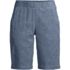 Women's Mid Rise Elastic Waist Pull On 12" Chino Bermuda Shorts, Front