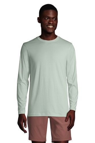 T-Shirt en Coton Supima à Manches Longues, Homme Stature Standard