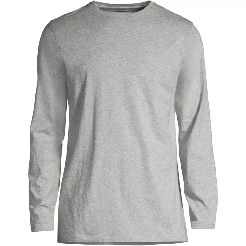 Men's Big Long Sleeve Cotton Supima Tee, Front
