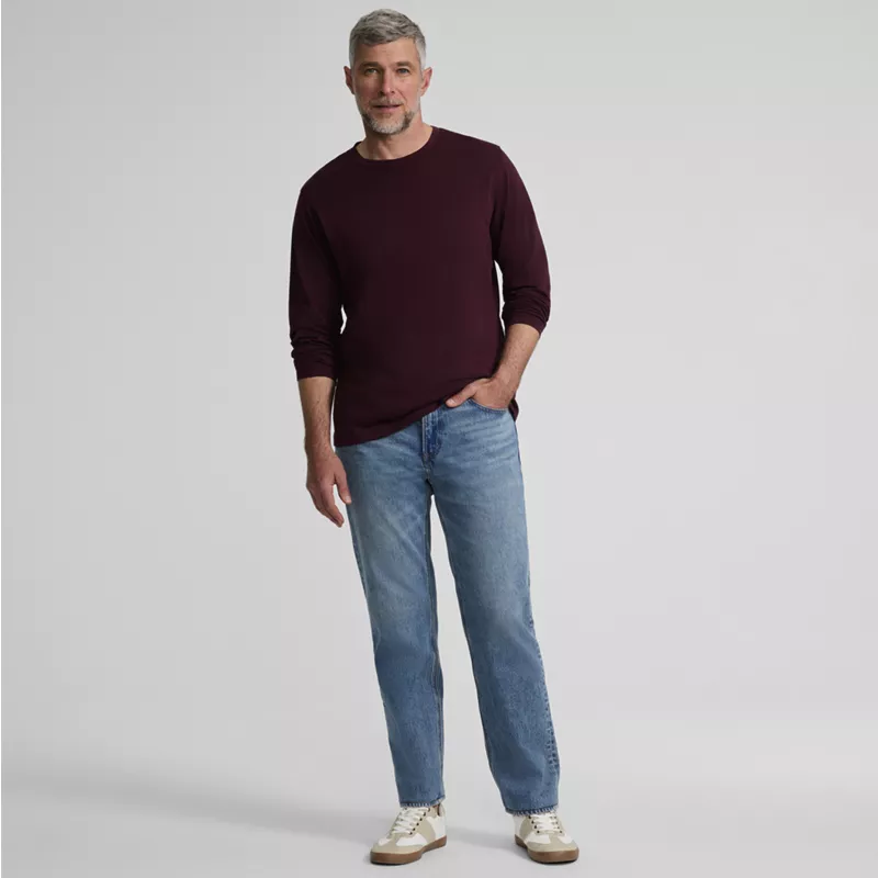 Men's Tall Long Sleeve Cotton Supima Tee, alternative image