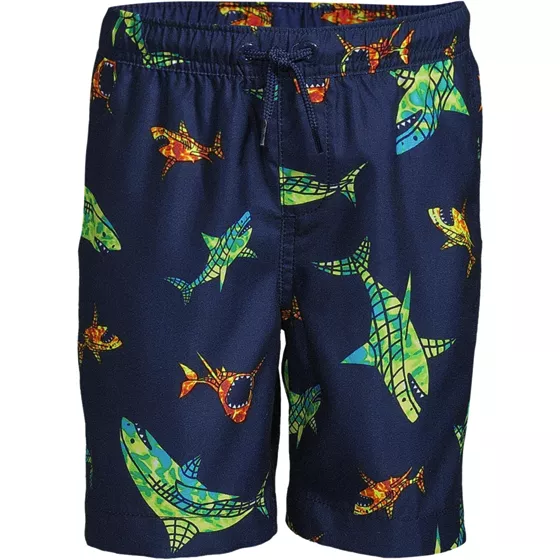 Boys Husky Printed Volley Swim Trunks - primary