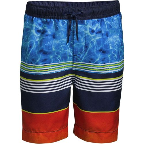 Boys 8-20 Lands' End Color Block Swim Trunks in Husky & Slim