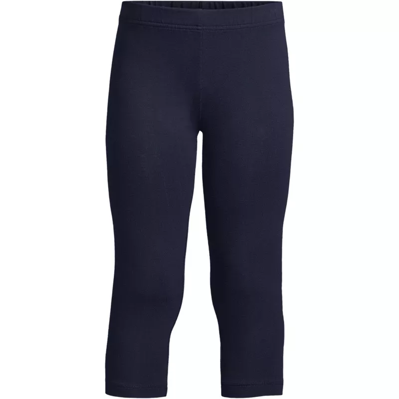 School Uniform Girls Tough Cotton Capri Leggings, Front
