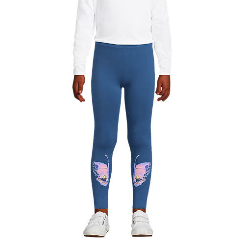 Girls Tough Cotton Leggings - Butterfly Wings - Secondary