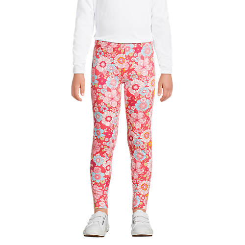 Girls Tough Cotton Leggings - Wood Lily Floral - Secondary