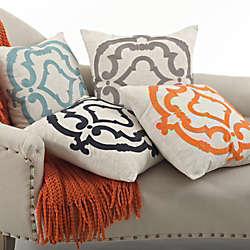 Saro Lifestyle Embroidered Design Decorative Throw Pillow, alternative image