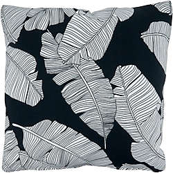 Saro Lifestyle Tropical Print Outdoor Pillow, Back