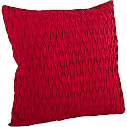 Saro Lifestyle Pleated Diamond Design Decorative Throw Pillow, Front