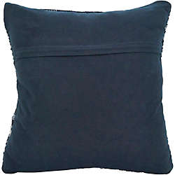 Saro Lifestyle Denim Chindi Decorative Throw Pillow, Back