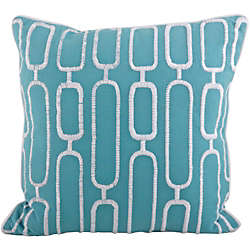 Saro Lifestyle Stitched Geometric Design Decorative Throw Pillow, Front