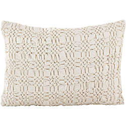 Saro Lifestyle Smocked Design Decorative Throw Pillow, Front