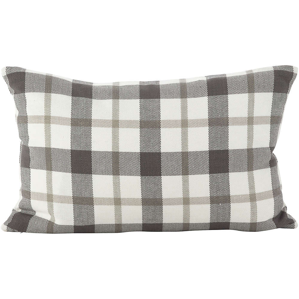 Saro Lifestyle Plaid Decorative Throw Pillow, Front