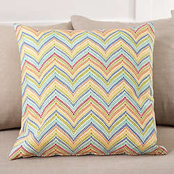 Saro Lifestyle Bright Chevron Decorative Throw Pillow, alternative image
