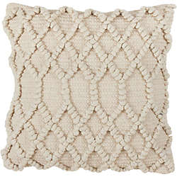 Saro Lifestyle Diamond Lattice Weave Decorative Throw Pillow, Front