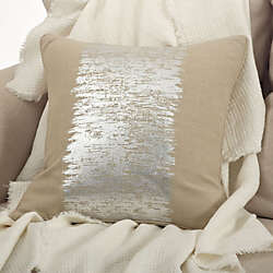 Saro Lifestyle Metallic Banded Print Decorative Throw Pillow, alternative image