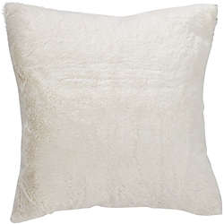 Saro Lifestyle Metallic Faux Fur Decorative Throw Pillow, Back
