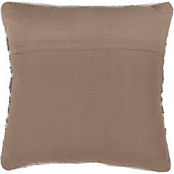Saro Lifestyle Striped Chindi Decorative Throw Pillow, Back