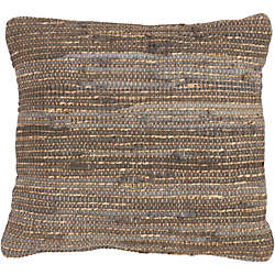 Saro Lifestyle Rustic Chindi Decorative Throw Pillow, Front