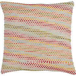 Saro Lifestyle Multi Color Design Decorative Throw Pillow, Front