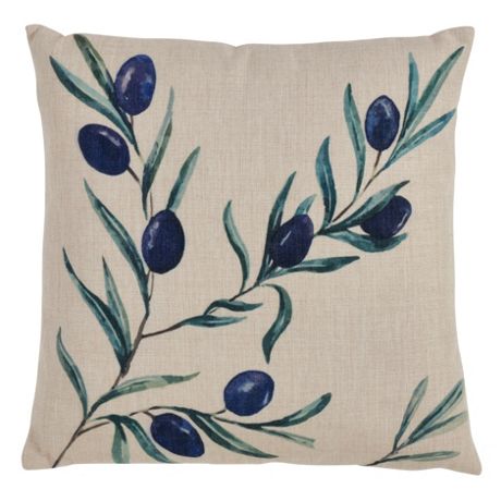 Saro Lifestyle Olive Branch Print Decorative Throw Pillow Throw Pillows Home Decor Home