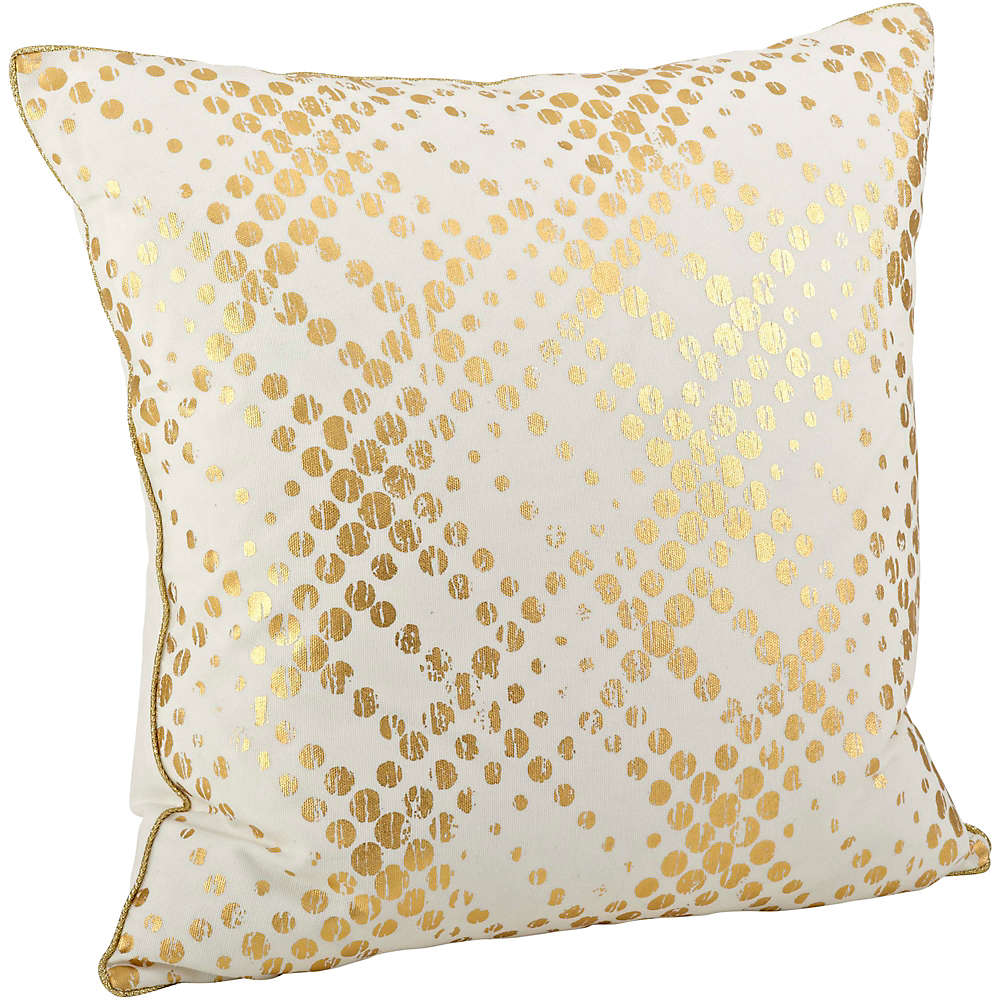 Saro Lifestyle Metallic Lattice Pattern Decorative Throw Pillow, Front