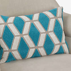 Saro Lifestyle Embroidered Geometric Design Decorative Throw Pillow, alternative image