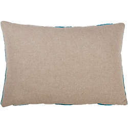 Saro Lifestyle Embroidered Geometric Design Decorative Throw Pillow, Back