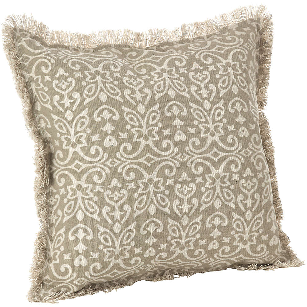 Saro Lifestyle Floral Motif Decorative Throw Pillow, Front