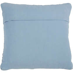 Saro Lifestyle Solid Chindi Decorative Throw Pillow, Back