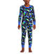 Kids Long Sleeve Top and Bottom Snug Fit Pajama Set, Front